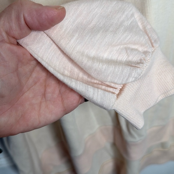 Free People Camiseta Feelin It Boho Patchwork Top in Alabaster Combo W1096 Sz S - Picture 8 of 13